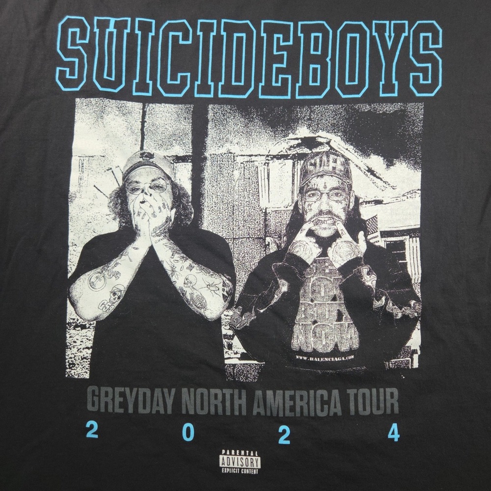 Suicideboys Greyday Tour 2024 T-Shirt Mens XL Black G59 Records Rap Tee Graphic